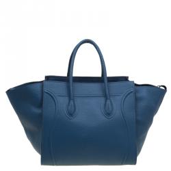 Pre Owned حقيبة لاغيج سيلين ميني فانتوم جلد أزرق محبب