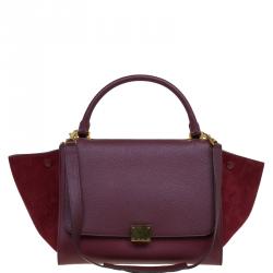 Pre Owned حقيبة يد سيلين ترابيز متوسطة سويدي وجلد ثلاثية اللون