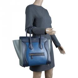 Pre Owned حقيبة يد سيلين لاغدغ ميني جلد ثلاثية اللون