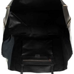 Pre Owned Celine Black Leather Gusset Cabas Tote Bag