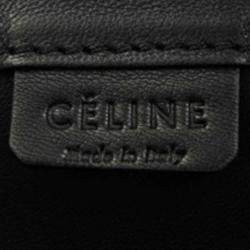 Pre Owned Celine Black Leather Gusset Cabas Tote Bag
