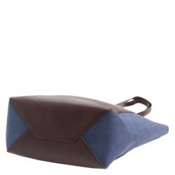 Pre Owned Celine Bicolor Leather Cabas Tote Bag