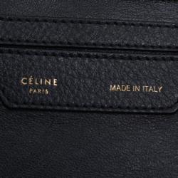 Pre Owned Celine Bicolor Canvas and Leather Trapeze Bag