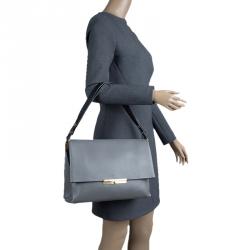 Pre Owned Celine Grey Leather Blade Shoulder Bag