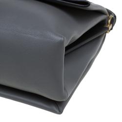 Pre Owned Celine Grey Leather Blade Shoulder Bag