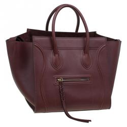 مملوكة مسبقًا حقيبة يد سيلين لاغدغ فينتوم ص غيرة جلد عنابية