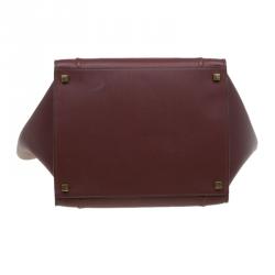 مملوكة مسبقًا حقيبة يد سيلين لاغدغ فينتوم صغيرة جلد عنابية