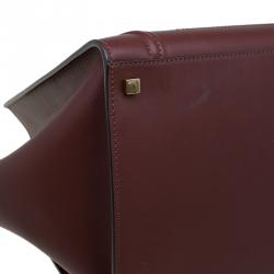 مملوكة مسبقًا حقيبة يد سيلين لاغدغ فينتوم صغيرة جلد عنابية