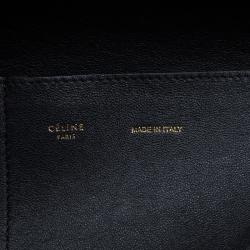 مملوكة مسبقًا Celine Black Python and Suede Medium Trapeze Bag