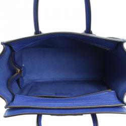 مملوكة مسبقًا Celine Blue Leather Nano Luggage Tote
