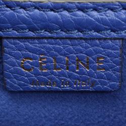 مملوكة مسبقًا Celine Blue Leather Nano Luggage Tote