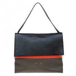 Pre Owned Celine Tri Color Leather All Soft Bag