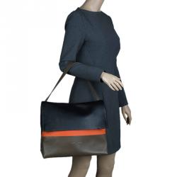 Pre Owned Celine Tri Color Leather All Soft Bag