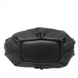 Celine Black Pebbled Leather Bittersweet Hobo