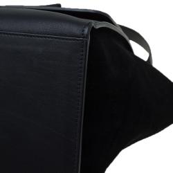 Pre Owned Celine Black Croc Embossed Leather Medium Trapeze Tote