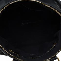 Celine Black Leather Bowling bag