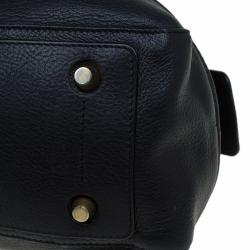 Celine Black Leather Bowling bag