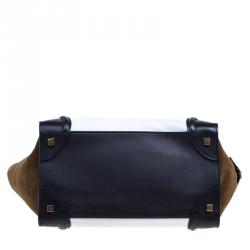 مملوكة مسبقًا Celine Tri Color Suede and Leather Mini Luggage Tote
