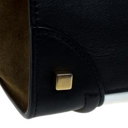 مملوكة مسبقًا Celine Tri Color Suede and Leather Mini Luggage Tote