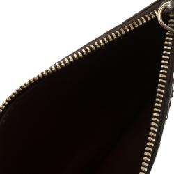Céline Brown Python Zip Pouch
