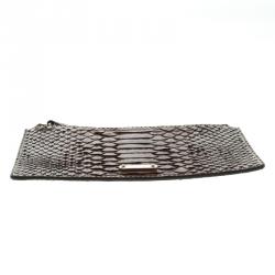 Céline Brown Python Zip Pouch
