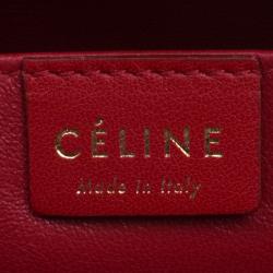 Pre Owned Celine Red Python Vis a Vis Evening Clutch