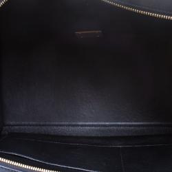 Pre Owned Celine Black Leather and Suede Medium Trapeze Tote