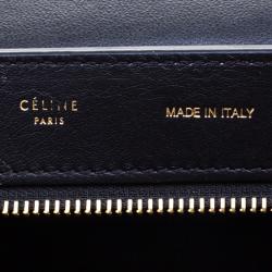 Pre Owned Celine Black Leather and Suede Medium Trapeze Tote