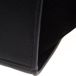 Pre Owned Celine Black Leather and Suede Medium Trapeze Tote