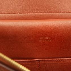 Pre Owned Celine Dark Orange Python Mini Belt Tote