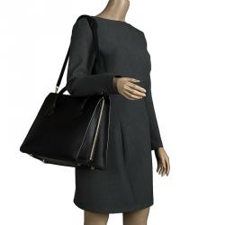 Pre Owned Celine Black Leather Boxy Tote