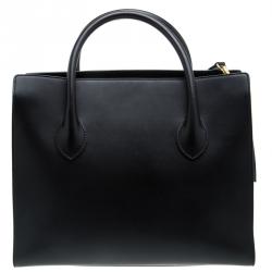 Pre Owned Celine Black Leather Boxy Tote