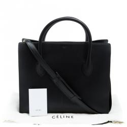 Pre Owned Celine Black Leather Boxy Tote