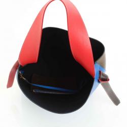 Pre Owned Celine Tri Color Leather Twisted Cabas Tote