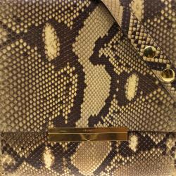 Pre Owned Celine Beige Python Blade Shoulder Bag