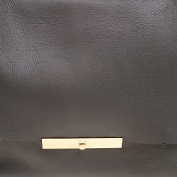 Pre Owned Celine Dark Grey Leather Blade Shoulder Bag