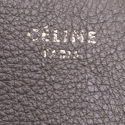 Pre Owned Celine Dark Grey Leather Blade Shoulder Bag