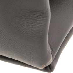 Pre Owned Celine Dark Grey Leather Blade Shoulder Bag