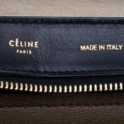 Pre Owned Celine Tri Color Leather and Suede Medium Trapeze Tote