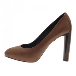 Pre Owned Celine Brown Leather Pumps Size 38 