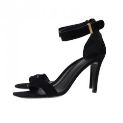 Pre Owned Celine Black Suede Ankle Strap Sandals Size 39