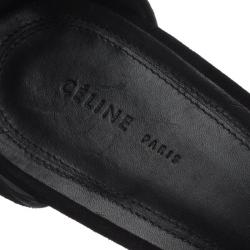 Pre Owned Celine Black Suede Ankle Strap Sandals Size 39