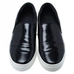 Pre Owned Celine Black Patent Slip On Sneakers Size 36
