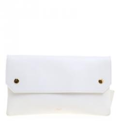 Pre Owned Celine White Leather Bum Waist Bag