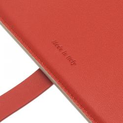 Celine Beige and Red Leather Flap Passport Holder