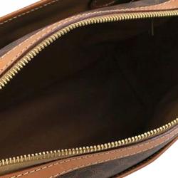 Celine Brown Macadam Pattern PVC/Leather Italy Travel Bag