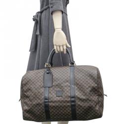 Pre Owned Celine Black/Brown Macadam Canvas Suitcase
