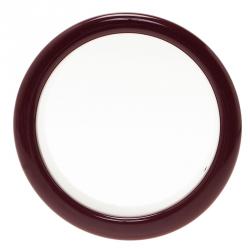 Pre Owned CH Carolina Herrera Burgundy Extra Wide Cuff Bracelet Size M