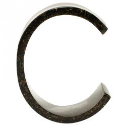 Pre Owned CH Carolina Herrera Brown and Gold Resin Bangle Bracelet