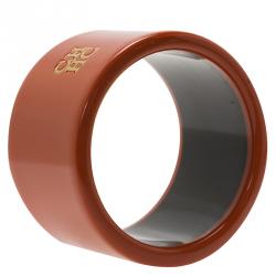 مملوكة مسبقًا CH Carolina Herrera Orange Extra Wide Cuff Bracelet 